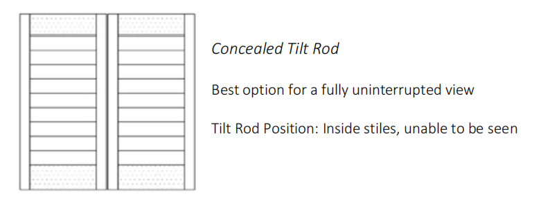 Concealed Tilt Rod